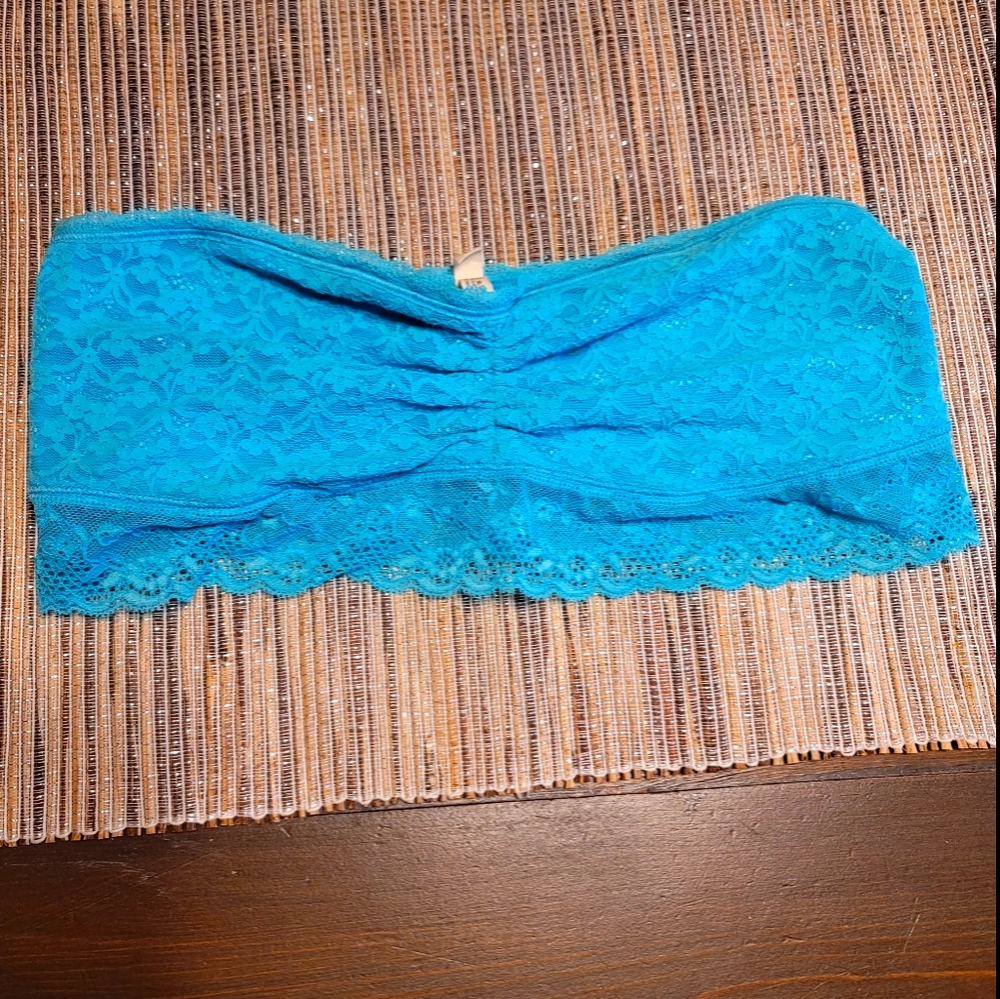 Aerie Bandeau Teal Size Medium Lace